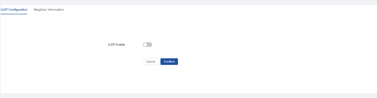 LLDP Configuration Button