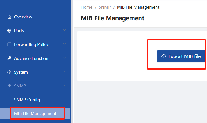 mib file export