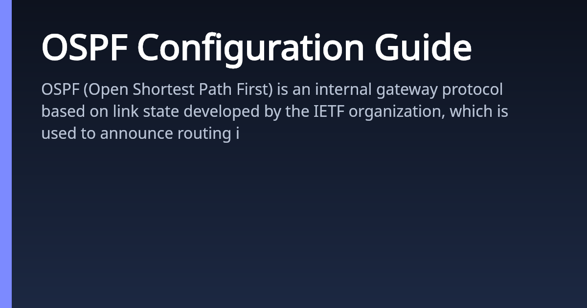 OSPF Configuration Guide | AsterNOS