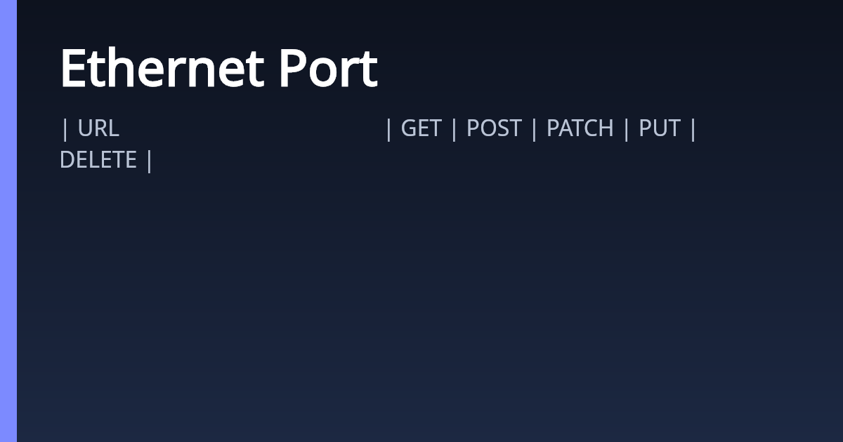 Ethernet Port | AsterNOS