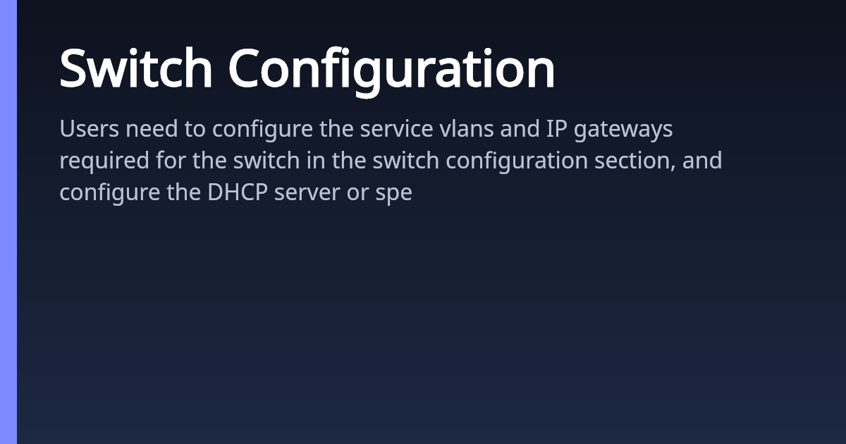 Switch Configuration | AsterNOS