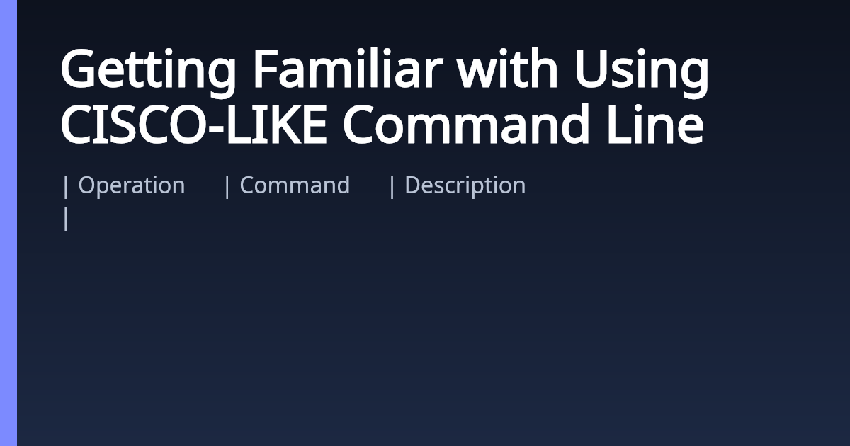 Getting Familiar with Using CISCO-LIKE Command Line | AsterNOS
