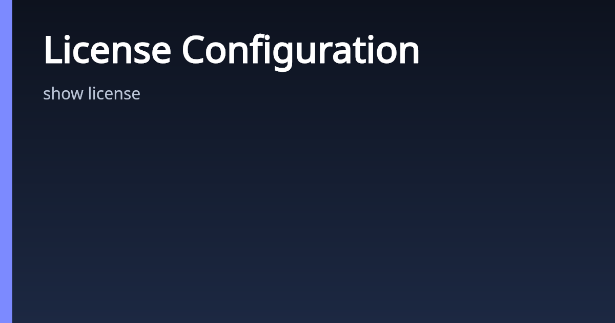 License Configuration | AsterNOS