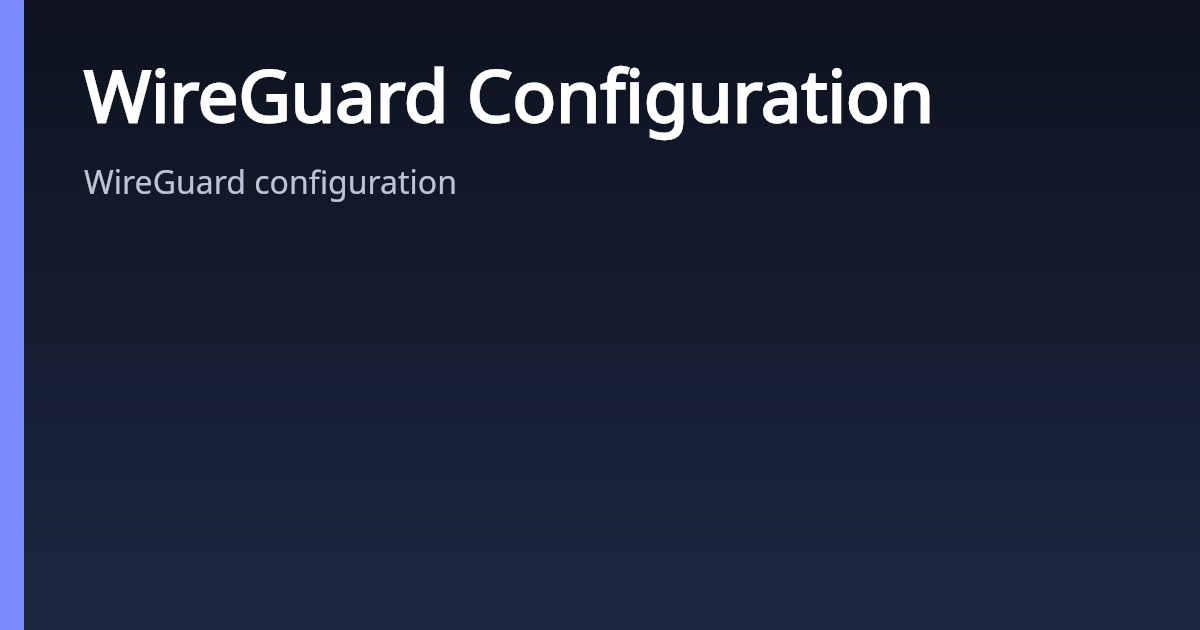 WireGuard Configuration | AsterNOS